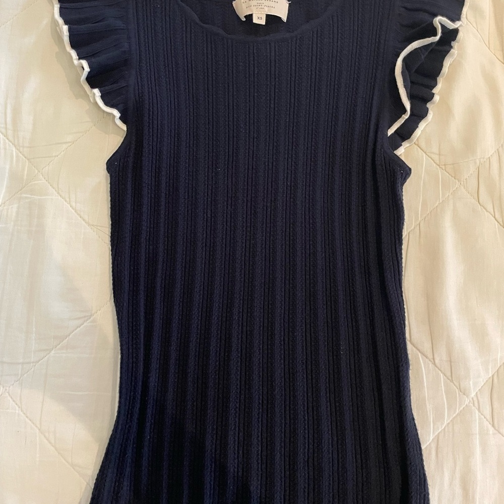 Suzanne ruffle sleeves sweater knit top